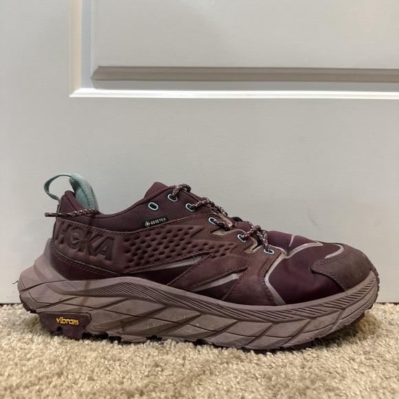 Hoka One One Shoes - Hoka One One Anacapa Low GTX Shoes Womens Sz 9 Purple Waterproof Hiking Sneakers